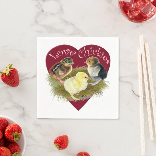 Love Chickies スタンダードカクテルナプキン (インサイチュ)