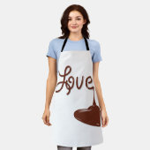 Love chocolate heart エプロン (着用した状態)