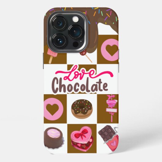 Love Chocolate" Sweet Treats iPhone 13 Case – Brow iPhoneケース (裏面)