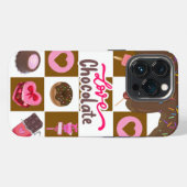 Love Chocolate" Sweet Treats iPhone 13 Case – Brow iPhoneケース (裏面横)