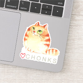 LOVE CHONKS – かわいい猫ステッカー シール
