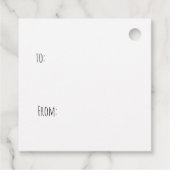 Love Christmas 素朴 Cookieを使用した手作り フェイバータグ (裏面)