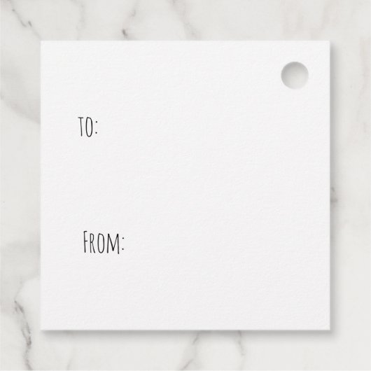 Love Christmas 素朴 Cookieを使用した手作り フェイバータグ (裏面)