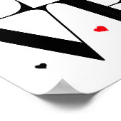 Love Ckleball Valentines Day Cute Red Heart  ポスター (角)