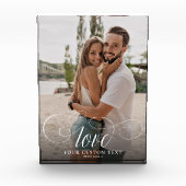 LOVE Cligraphy エレガント シンプル Cupl結婚's フォトブロック (正面)