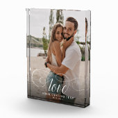 LOVE Cligraphy エレガント シンプル Cupl結婚's フォトブロック (右)