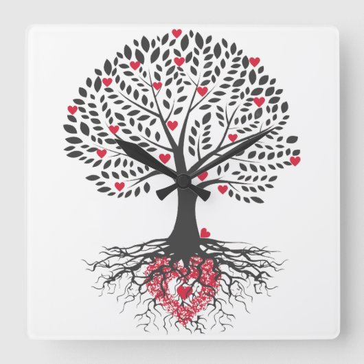 love clocks pet スクエア壁時計 (正面)