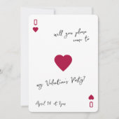 Love Club Ace Of Hearts Card Valentines Invitation 招待状 (正面)