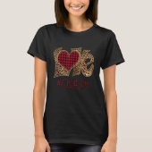 LOVE CNA Life Leopard Plaid Valentine Day Nursing Tシャツ (正面)