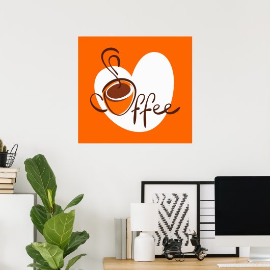 Love Coffee ポスター (ホームオフィス)