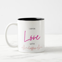 Love Coffee bold and trendy mug for coffee lovers  ツートーンマグカップ