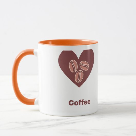 Love Coffee Heart Mug マグカップ (左)