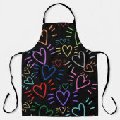 Love Colored Hearts エプロン (正面)