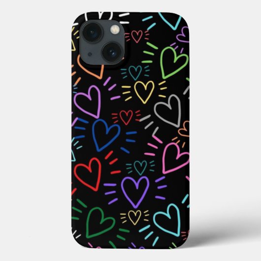 Love Colored Hearts Case-Mate iPhoneケース (裏面)