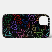 Love Colored Hearts Case-Mate iPhoneケース (裏面 (横))