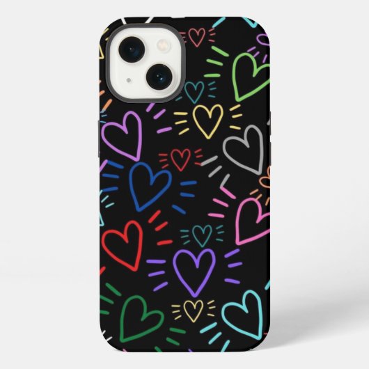 Love Colored Hearts iPhoneケース (裏面)
