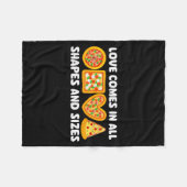 Love Comes In All Shapes And Sizes - Food Lover Zz フリースブランケット (正面(横))