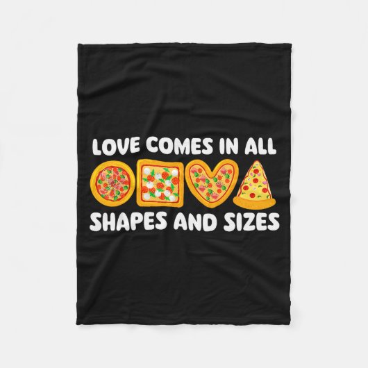 Love Comes In All Shapes And Sizes - Food Lover Zz フリースブランケット (正面)