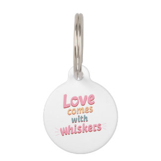 Love Comes with Whiskers ペット　ネームタグ