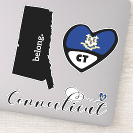 Love Connecticut, 3人のデザイン，ダイカットシール シール