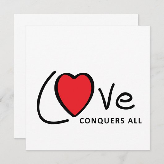 Love conquers all. Liefde overwint alles of altijd (正面/裏面)