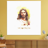 Love Conquers Every Cross- Jesus キャンバスプリント (インサイチュ (リビング))