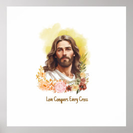 Love Conquers Every Cross- Jesus ポスター