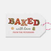 Love Cookie焼いた交換パーティー ギフトタグ (正面(横))