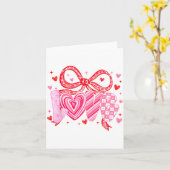 Love Coquette Bow Leopard Hearts Valentine Women G カード (黄色い花)