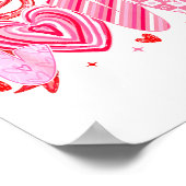 Love Coquette Bow Leopard Hearts Valentine Women G ポスター (角)