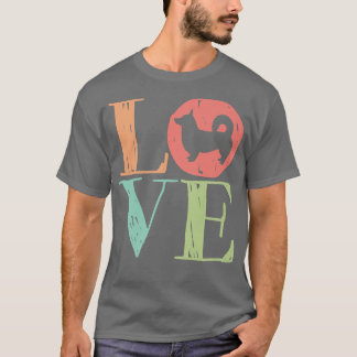 Love Corgi Cute Retro Dog Lover772 Tシャツ
