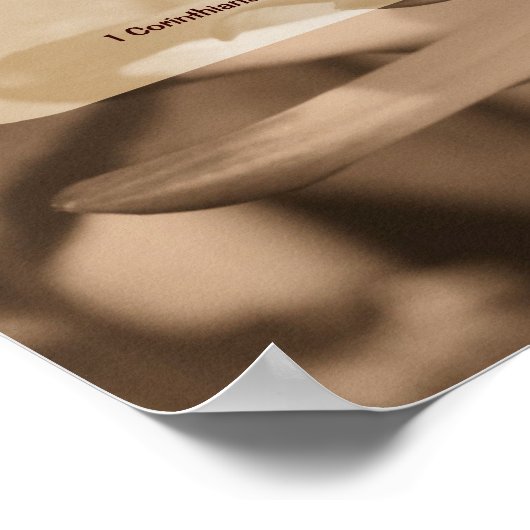 Love Corinthians 13:7 Inspirational Quote ポスター (角)