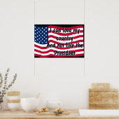 Love Country Not Presideent ポスター (キッチン)