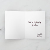 Love couple and Big Heart Valentines Day カード (内部)