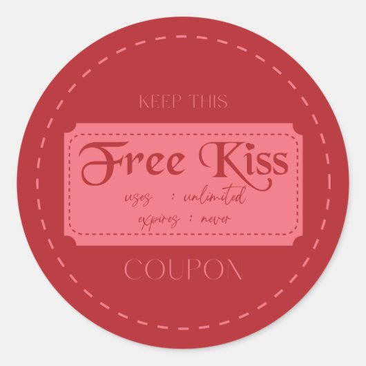Love coupon sticker ラウンドシール (正面)