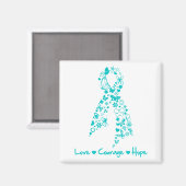 Love Course Hope Butterfly – 卵巣がん マグネット (正面/裏面)