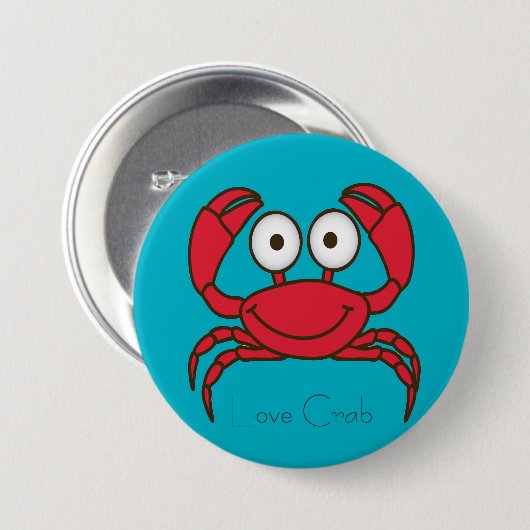 Love Crab Button 缶バッジ (正面&裏面)
