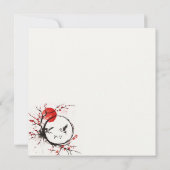 Love Cranes and Cherry Blossom Save the Date セーブザデート (裏面)