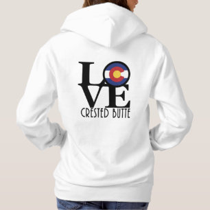 LOVE Crested Butte Colorado (背面プリント) パーカ
