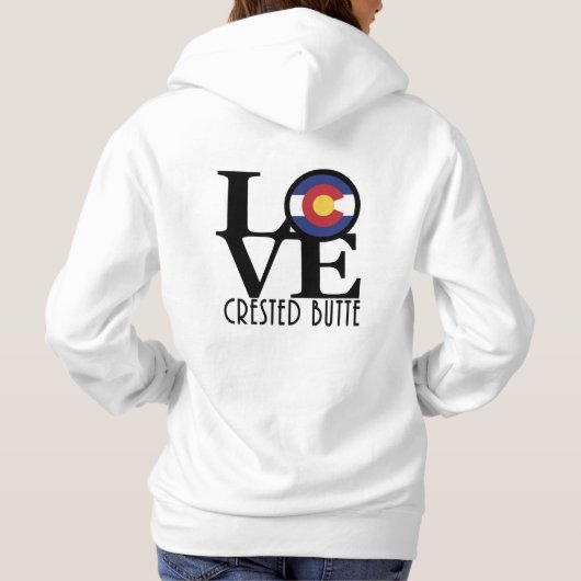 LOVE Crested Butte Colorado (背面プリント) パーカ (裏面)