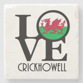 LOVE Crickhowell Wales ストーンコースター
