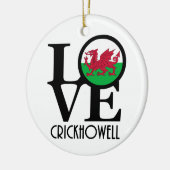 LOVE Crickhowell Wales セラミックオーナメント (左)