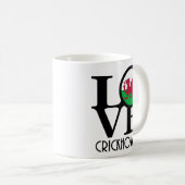 LOVE Crickhowell Wales 11oz コーヒーマグカップ (正面右)