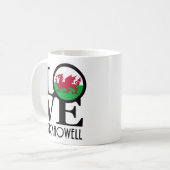 LOVE Crickhowell Wales 11oz コーヒーマグカップ (正面左)