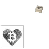 LOVE CRYPTO btcハートブロックチェーンレトロ ラバースタンプ (押印)