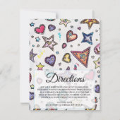 Love & Crystal Wedding Directions Insert Card 招待状 (正面)