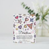 Love & Crystal Wedding Directions Insert Card 招待状 (スタンド正面)