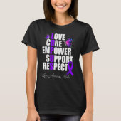 Love Cure Empower Support Respect Lupus Awareness Tシャツ (正面)