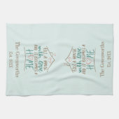 Love Customizable引っ越し祝いパーティー キッチンタオル (横)