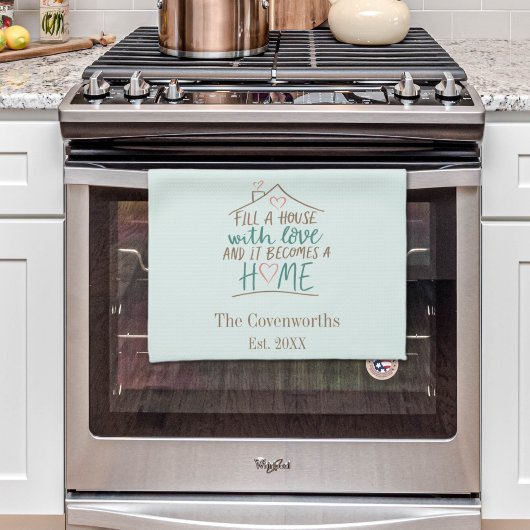 Love Customizable引っ越し祝いパーティー キッチンタオル